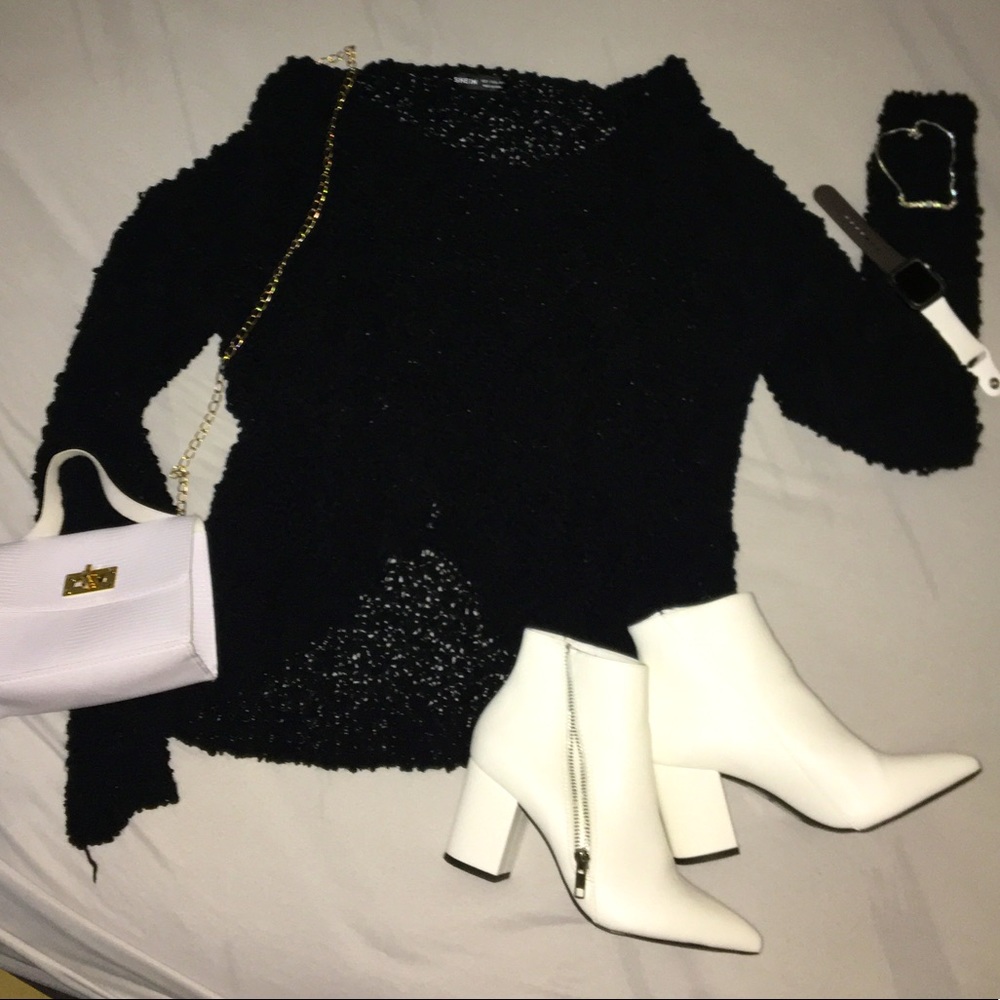 Popcorn stitch sweater